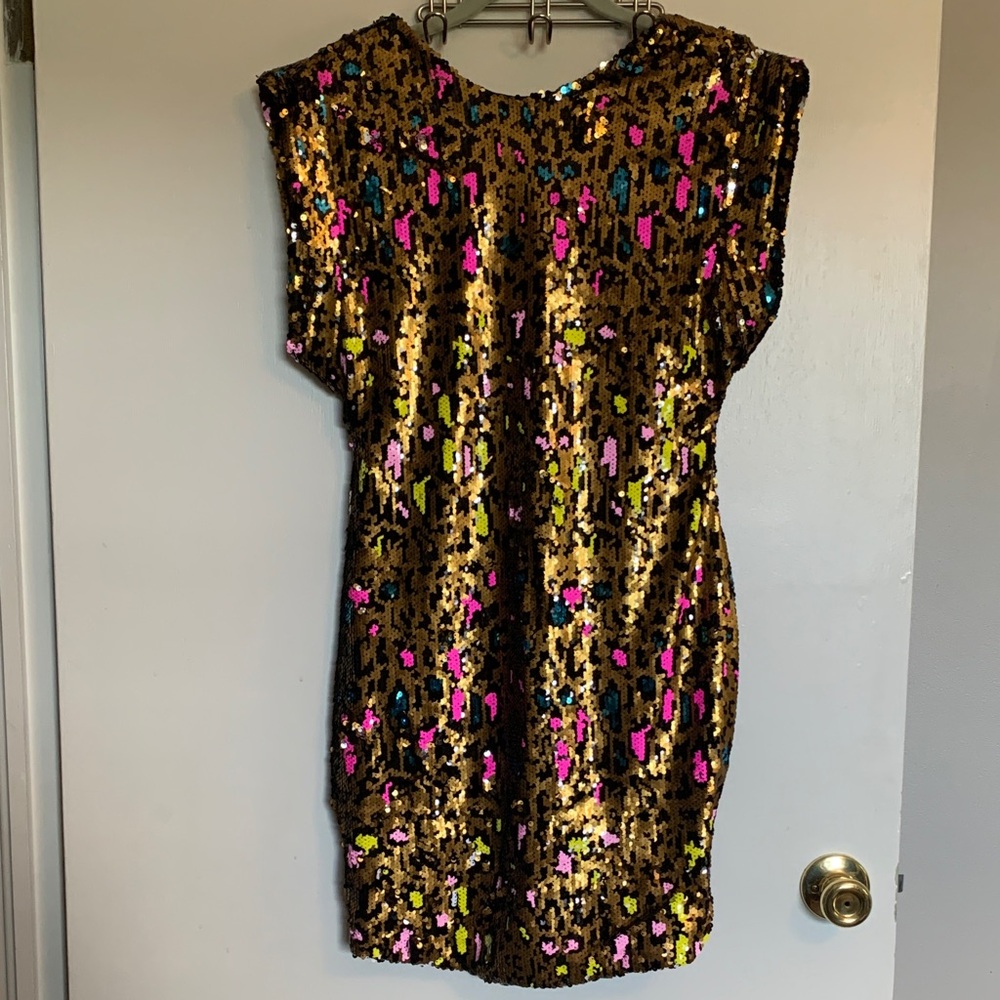Stunning L'ATISTE Sequin Leopard Party Dress